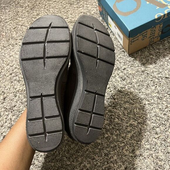 OTBT Scamper Leather Low Wedge Shoes Ankle Strap Size 6.5 M Brown Leather New - Picture 4 of 8